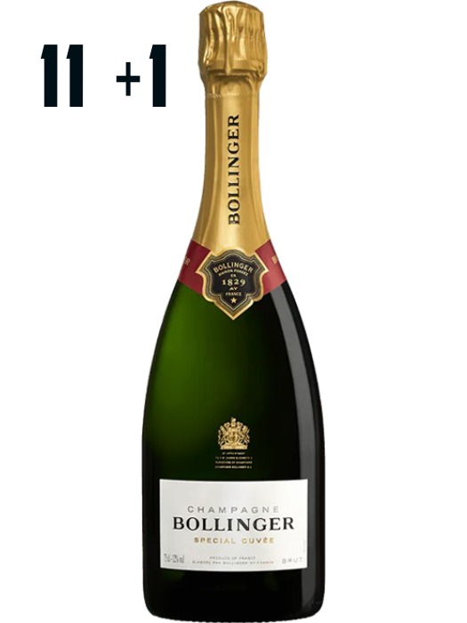 Champagne Bollinger - Special Cuvée = 11 achetées + 1 offerte