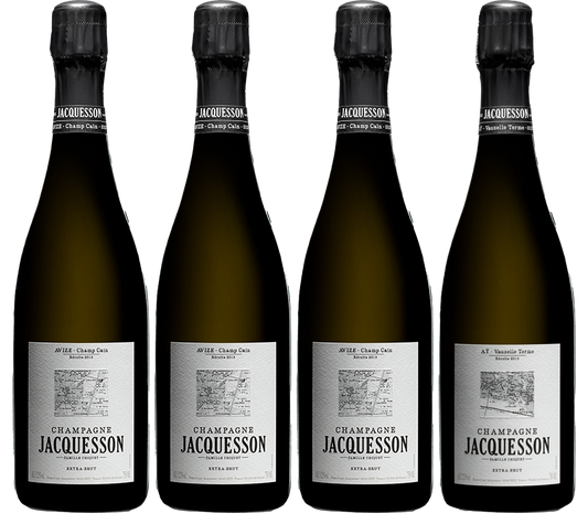 Champagne Jacquesson - Coffret 3 Avize Champ Cain, 1 Ay Vauzelle Terme NM - Champagne
