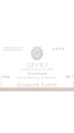 Domaine Ragot - Champ Pourot 2008 - Givry
