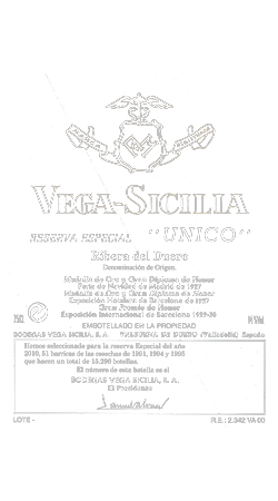 Domaine Vega Sicilia - Unico 2002 - Ribera Del Duero
